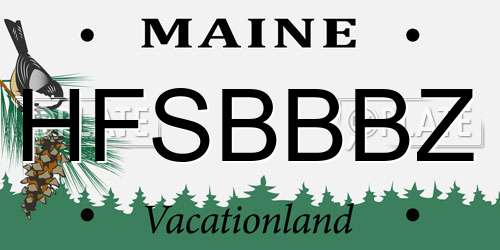 HFSBBBZ Maine License Plate