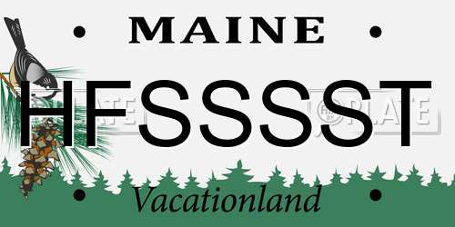 HFSSSST Maine License Plate