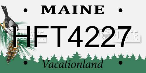HFT4227 Maine License Plate