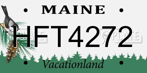 HFT4272 Maine License Plate