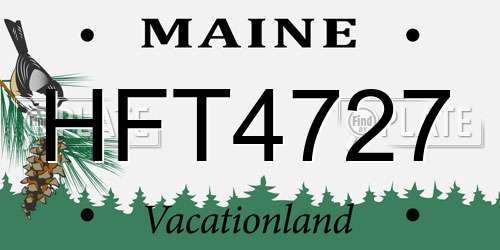 HFT4727 Maine License Plate