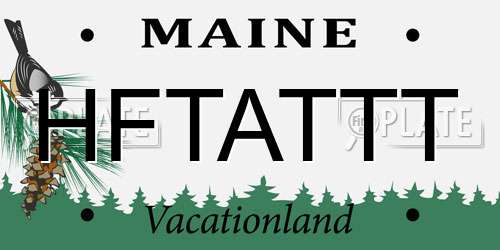 HFTATTT Maine License Plate