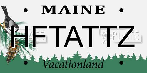 HFTATTZ Maine License Plate