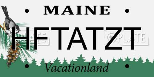 HFTATZT Maine License Plate