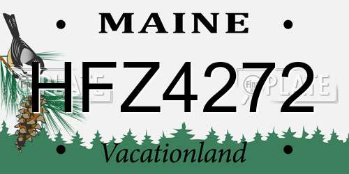 HFZ4272 Maine License Plate