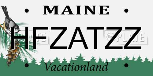 HFZATZZ Maine License Plate