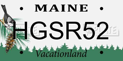 HGSR52 Maine License Plate