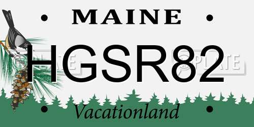 HGSR82 Maine License Plate