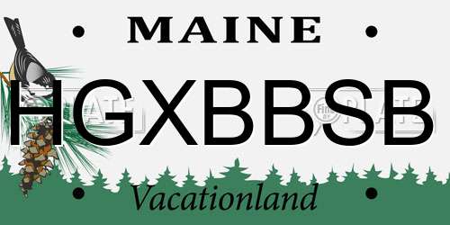 HGXBBSB Maine License Plate