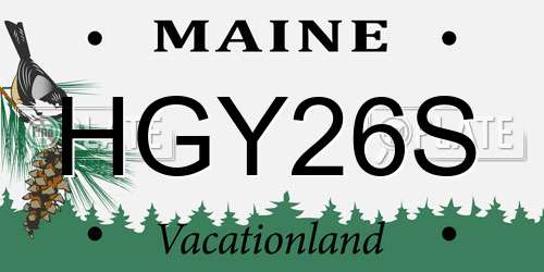 HGY26S Maine License Plate