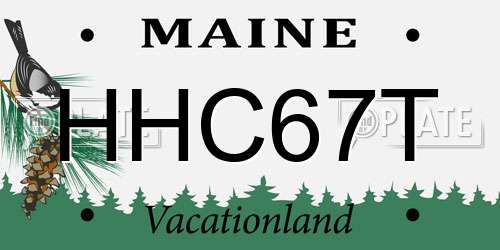 HHC67T Maine License Plate