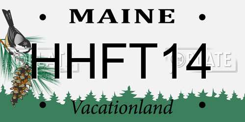 HHFT14 Maine License Plate