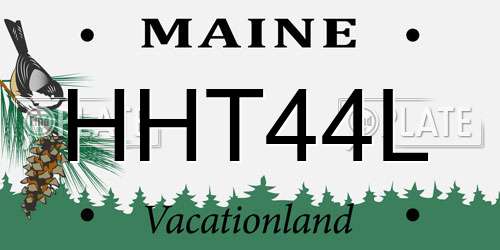 HHT44L Maine License Plate