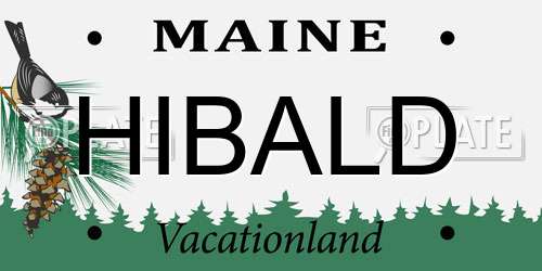HIBALD Maine License Plate