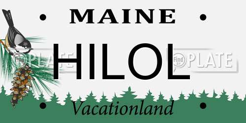 HILOL Maine License Plate