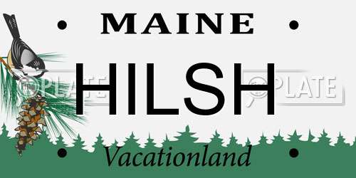 HILSH Maine License Plate
