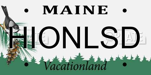 HIONLSD Maine License Plate