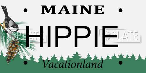 HIPPIE Maine License Plate