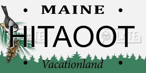 HITAOOT Maine License Plate