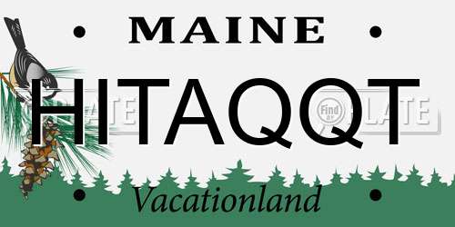 HITAQQT Maine License Plate