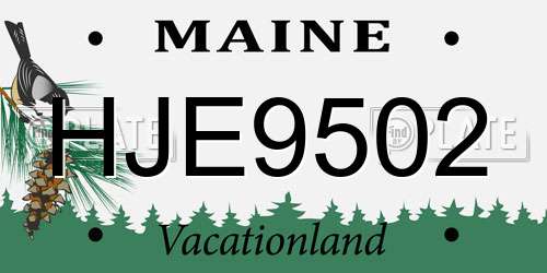 HJE9502 Maine License Plate