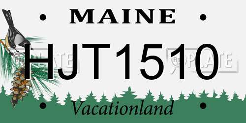 HJT1510 Maine License Plate