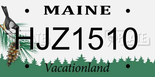 HJZ1510 Maine License Plate