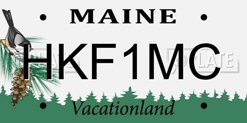HKF1MC Maine License Plate