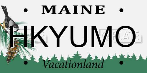 HKYUMO Maine License Plate