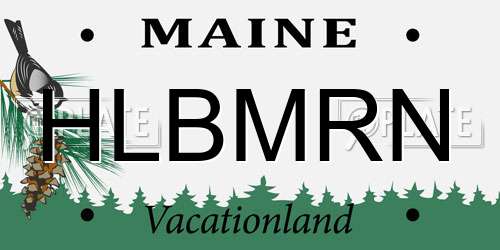 HLBMRN Maine License Plate