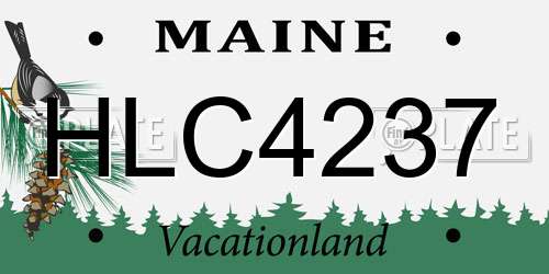 HLC4237 Maine License Plate