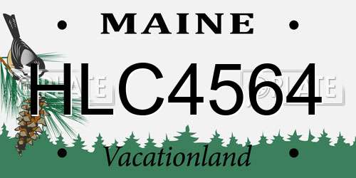 HLC4564 Maine License Plate