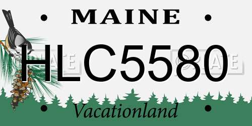HLC5580 Maine License Plate