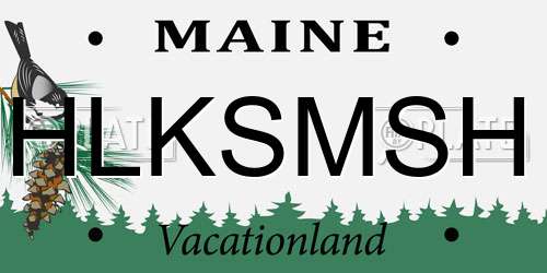 HLKSMSH Maine License Plate