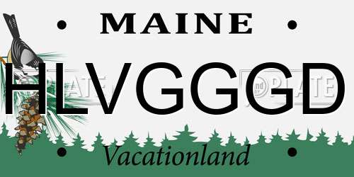 HLVGGGD Maine License Plate