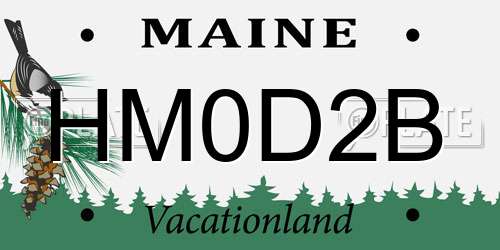 HM0D2B Maine License Plate