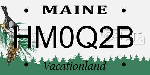 HM0Q2B Maine License Plate