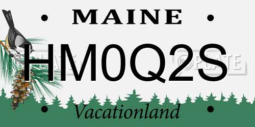 HM0Q2S Maine License Plate