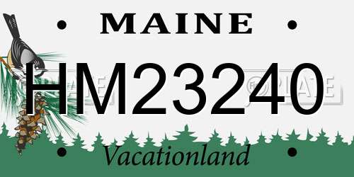 HM23240 Maine License Plate