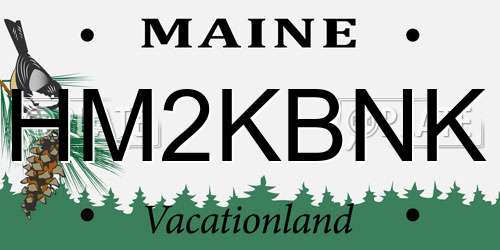 HM2KBNK Maine License Plate