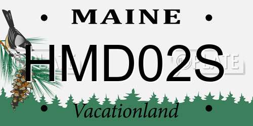 HMD02S Maine License Plate