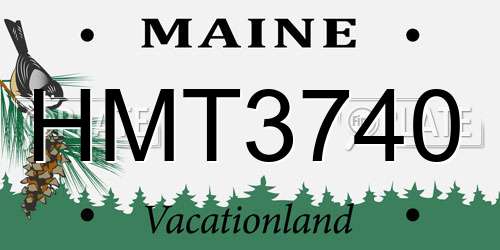 HMT3740 Maine License Plate