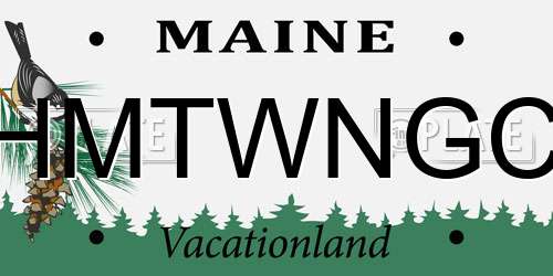 HMTWNGC Maine License Plate