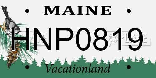 HNP0819 Maine License Plate