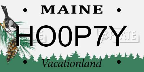 HO0P7Y Maine License Plate