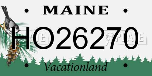 HO26270 Maine License Plate