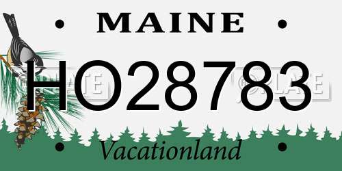 HO28783 Maine License Plate
