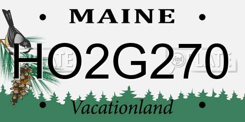 HO2G270 Maine License Plate