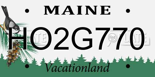 HO2G770 Maine License Plate
