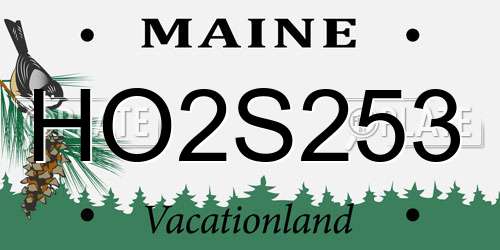 HO2S253 Maine License Plate